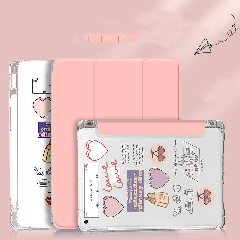 Compatible with Apple, Suitable For Apple IPad Case 6 With Pen Slot IPad8 Case