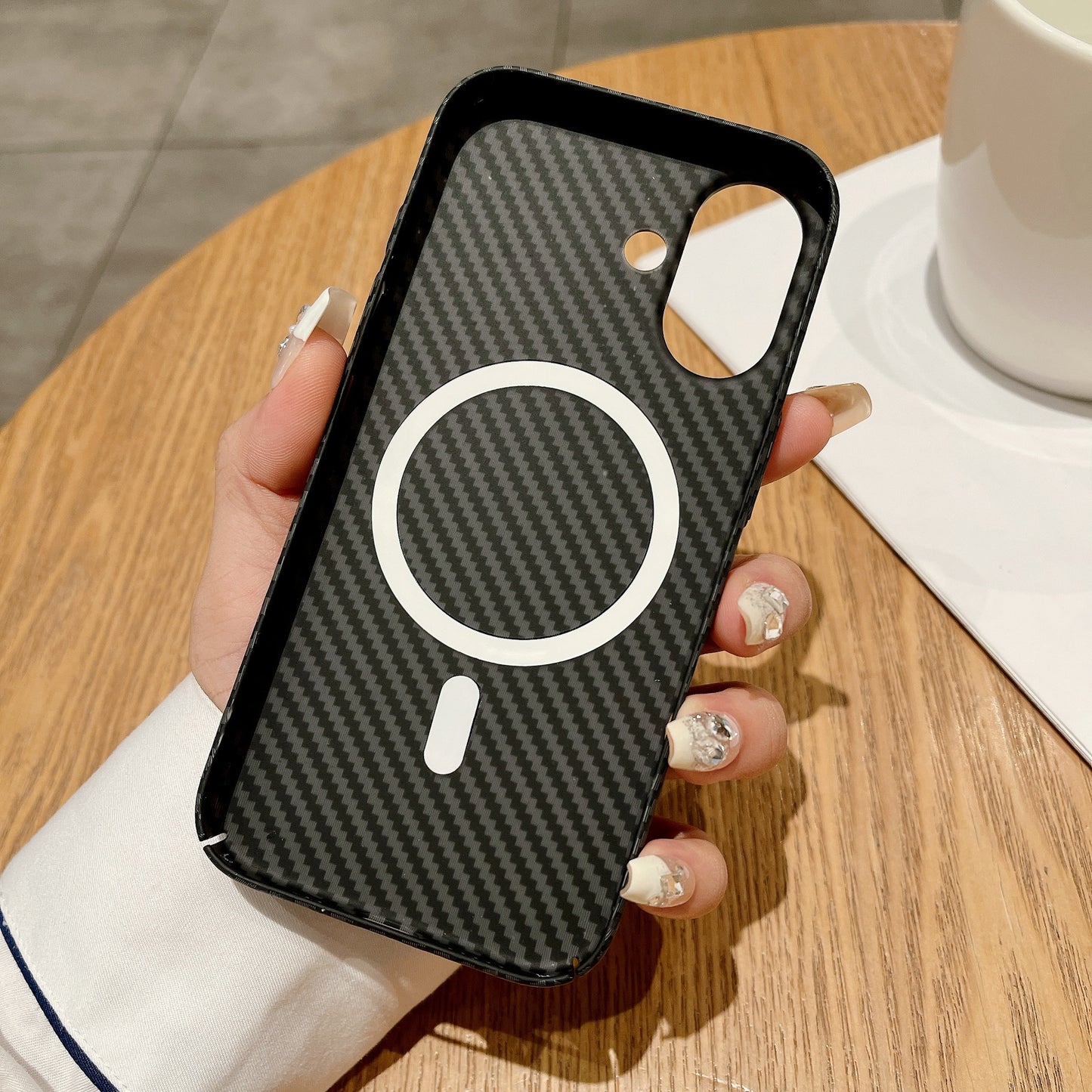 Applicable To 16Promax Carbon Fiber Magnetic Phone Case