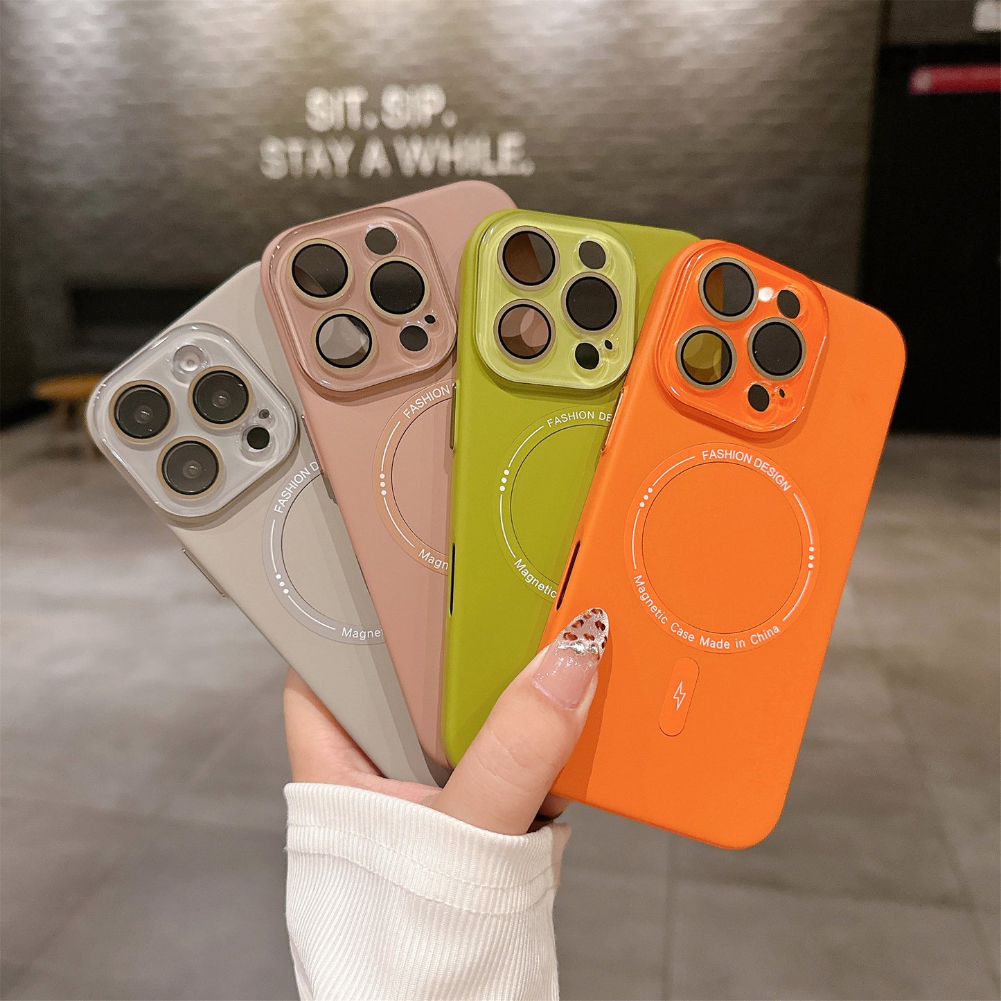 Crystal Lens Full Skin Feel Hard Phone Case